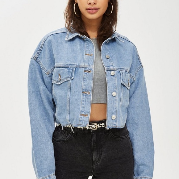 topshop raspberry denim jacket